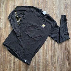 Simply Southern Black Long Sleeve Holiday Christmas Top